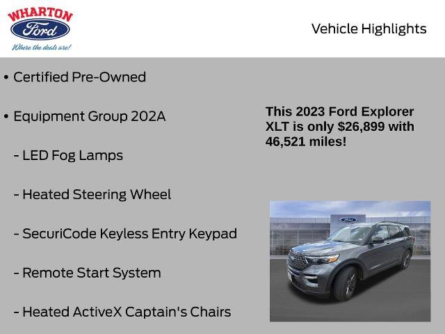 Certified 2023 Ford Explorer XLT w/ Equipment Group 202A RWD image 6