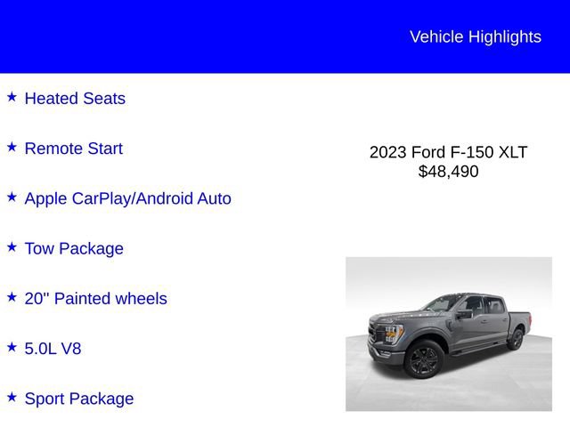 Certified 2023 Ford F150 XLT w/ Equipment Group 302A High AWD/4WD image 3