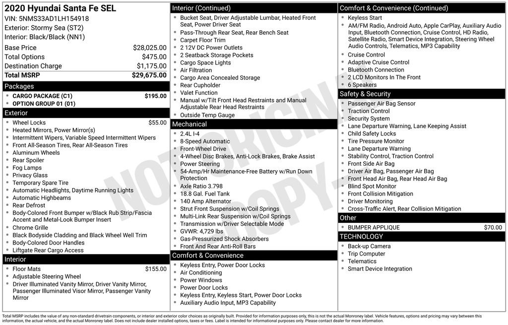 Used 2020 Hyundai Santa Fe SEL w/ Cargo Package image 12