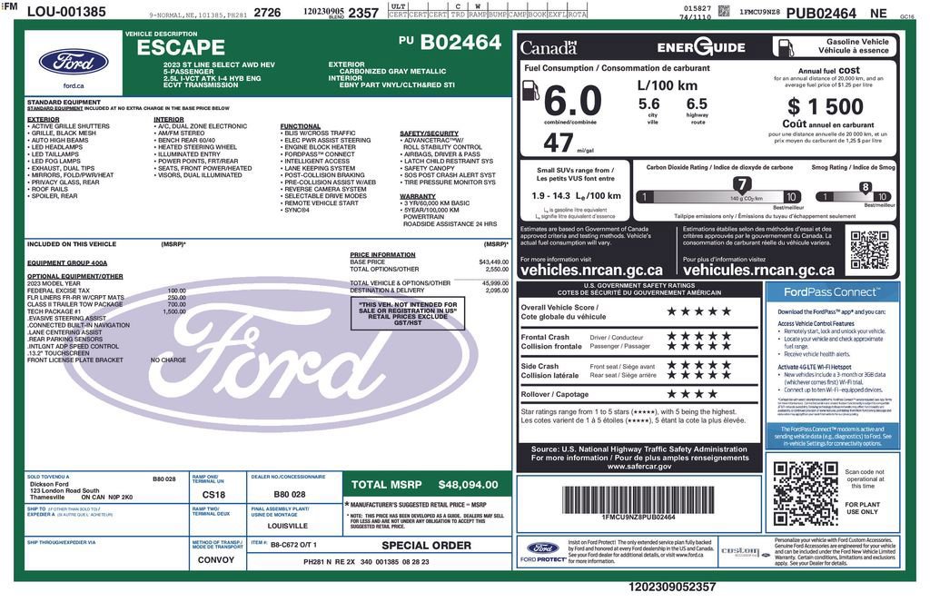 Certified 2023 Ford Escape ST-Line Select w/ Tech Pack #1 image 29