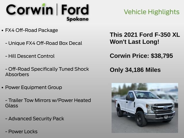 Certified 2021 Ford F350 4x4 Regular Cab Super Duty image 7