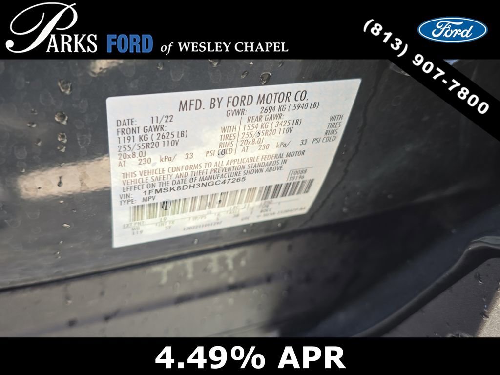 Certified 2022 Ford Explorer XLT w/ Equipment Group 202A AWD/4WD image 35