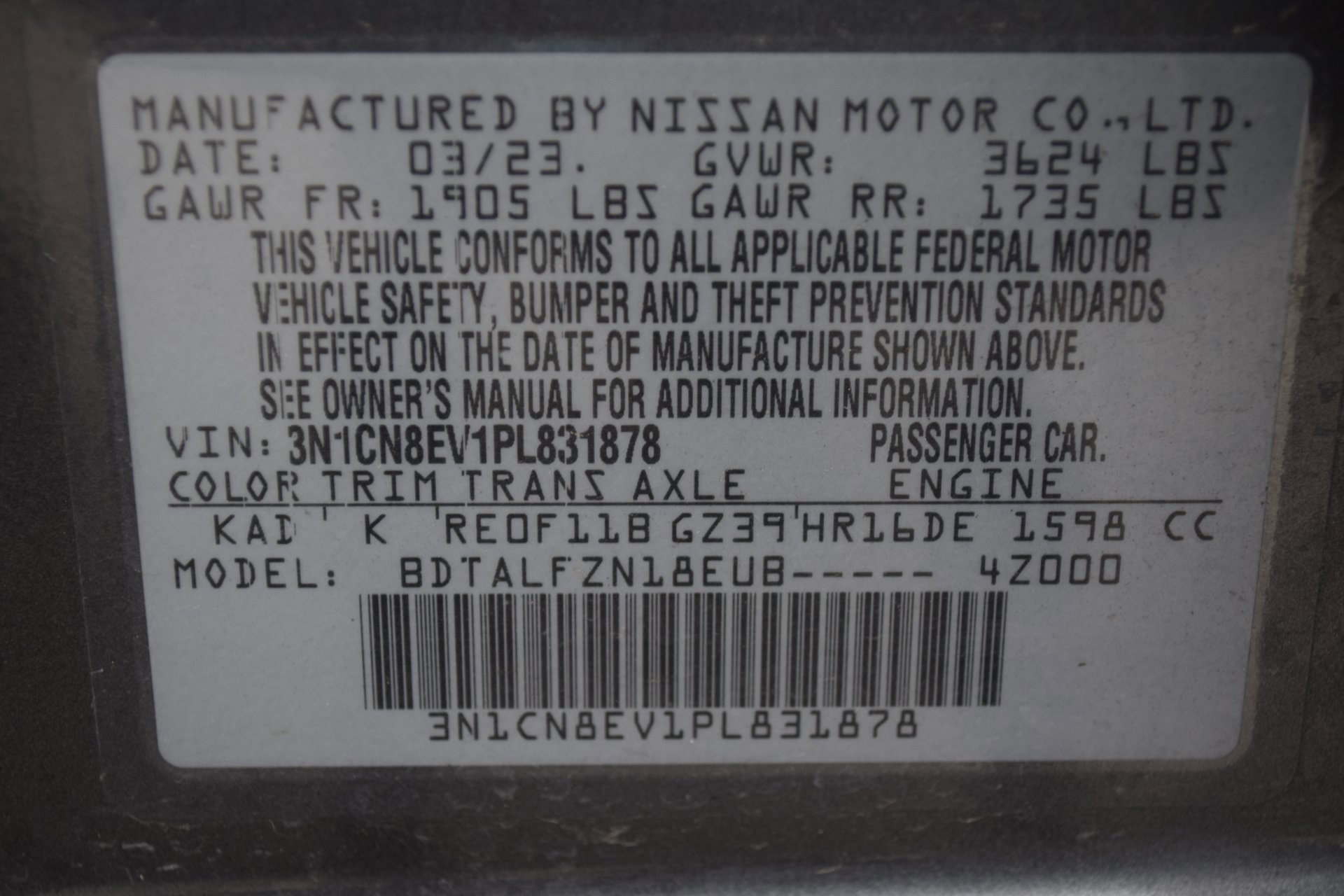 Used 2023 Nissan Versa SV image 26