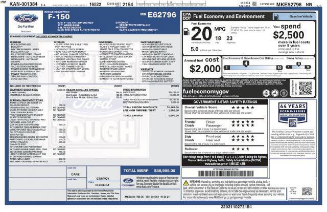 Certified 2021 Ford F150 Lariat w/ Equipment Group 502A High AWD/4WD image 6