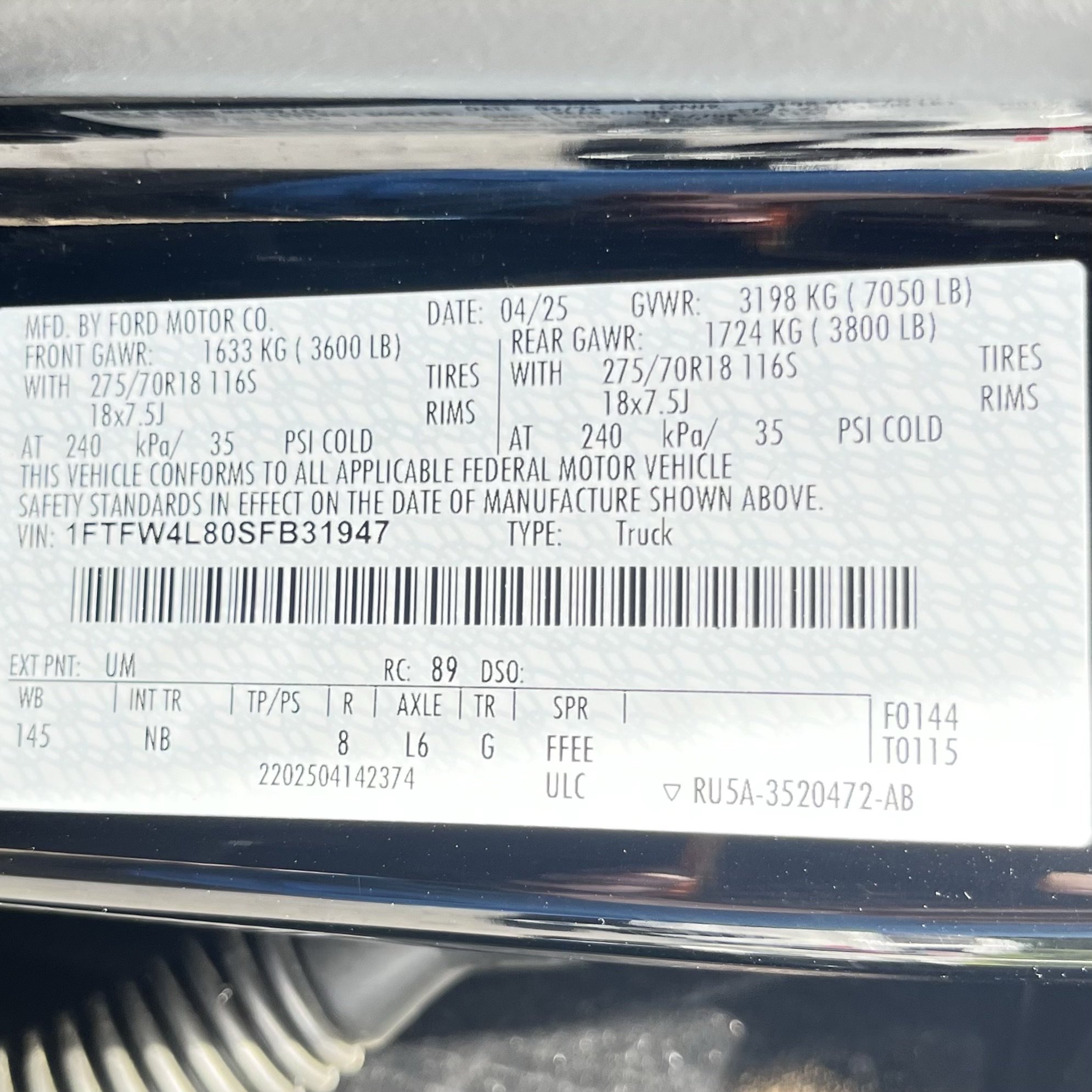 Certified 2025 Ford F150 Tremor w/ Equipment Group 402A High AWD/4WD image 30