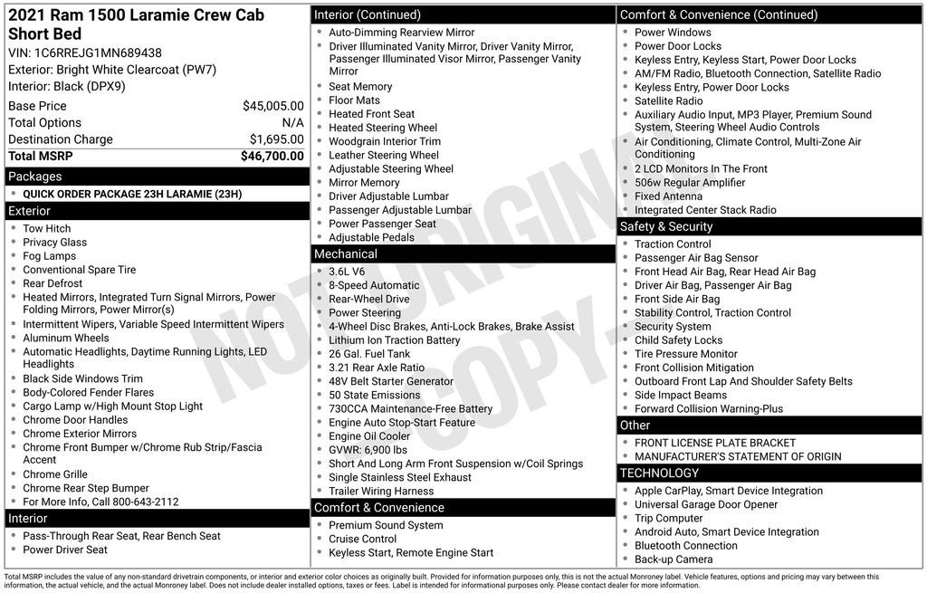 Used 2021 RAM 1500 Laramie image 31