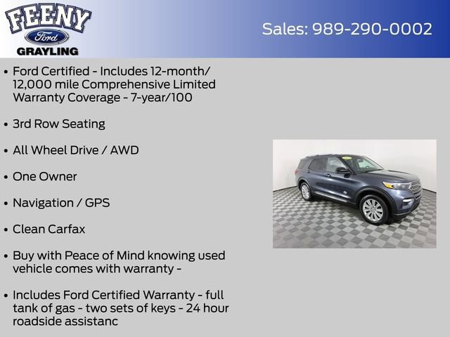 Certified 2022 Ford Explorer King Ranch w/ Class IV Trailer Tow Package image 10