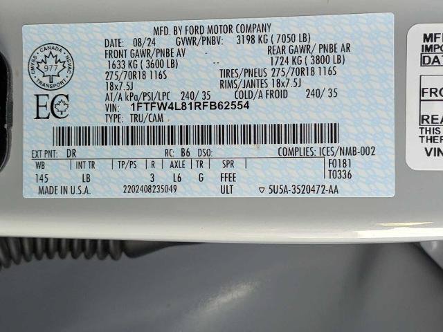 Certified 2024 Ford F150 Tremor w/ Mobile Office Package AWD/4WD image 29