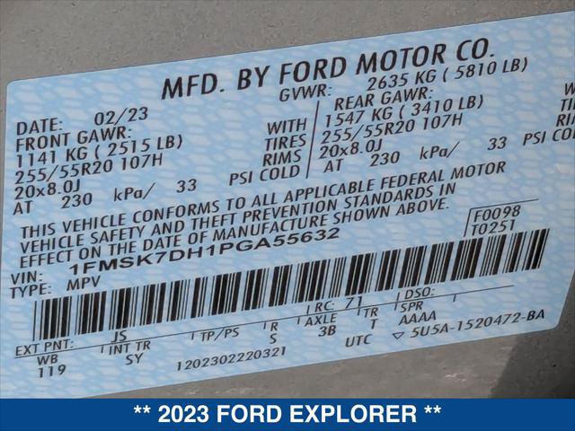 Certified 2023 Ford Explorer XLT w/ Equipment Group 202A RWD image 23
