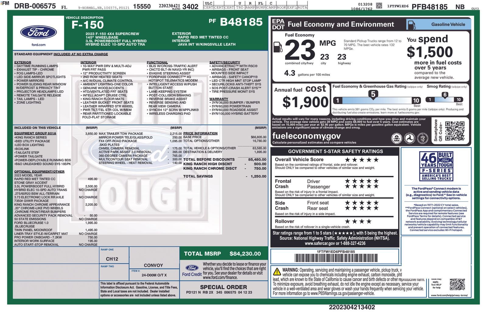 Certified 2023 Ford F150 King Ranch w/ Equipment Group 601A High AWD/4WD image 9
