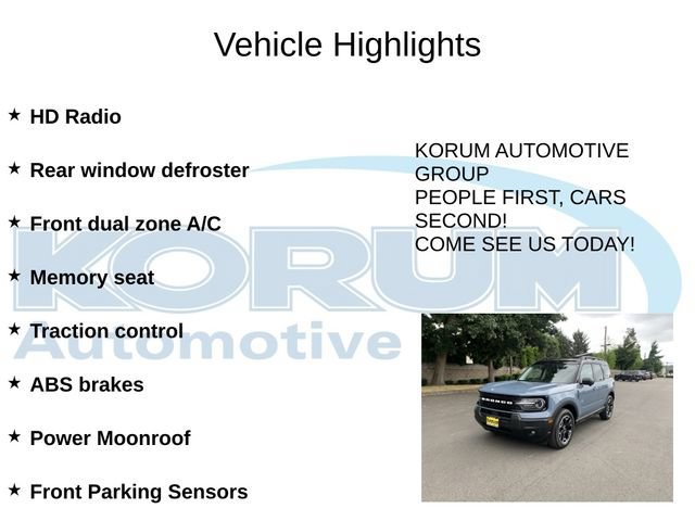 Certified 2025 Ford Bronco Sport Outer Banks w/ Outer Banks Tech Package+ AWD/4WD image 8