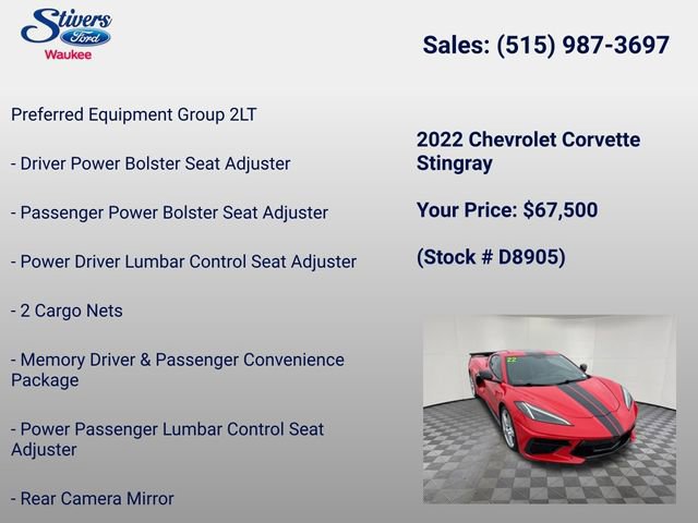 Used 2022 Chevrolet Corvette Stingray Preferred Cpe w/ 2LT image 11