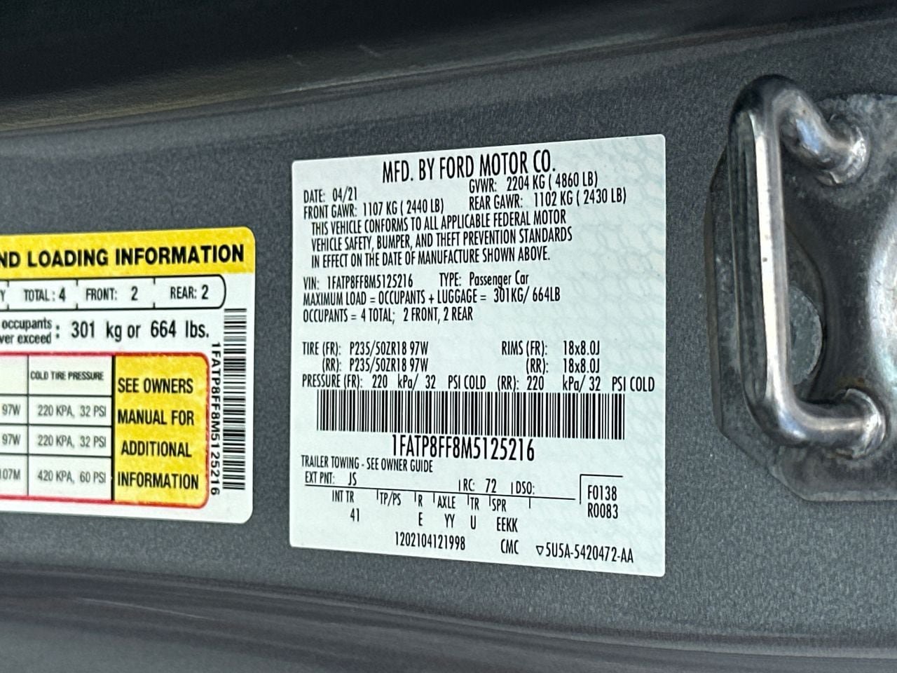 Certified 2021 Ford Mustang GT Premium RWD image 34