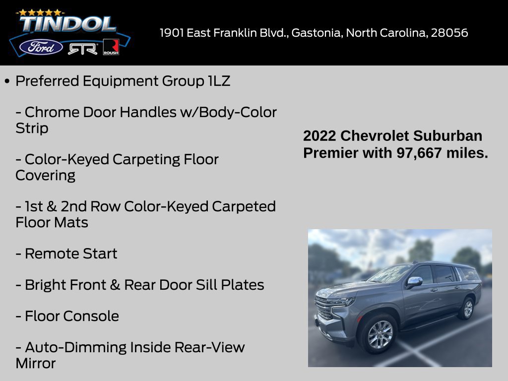Used 2022 Chevrolet Suburban Premier RWD image 14