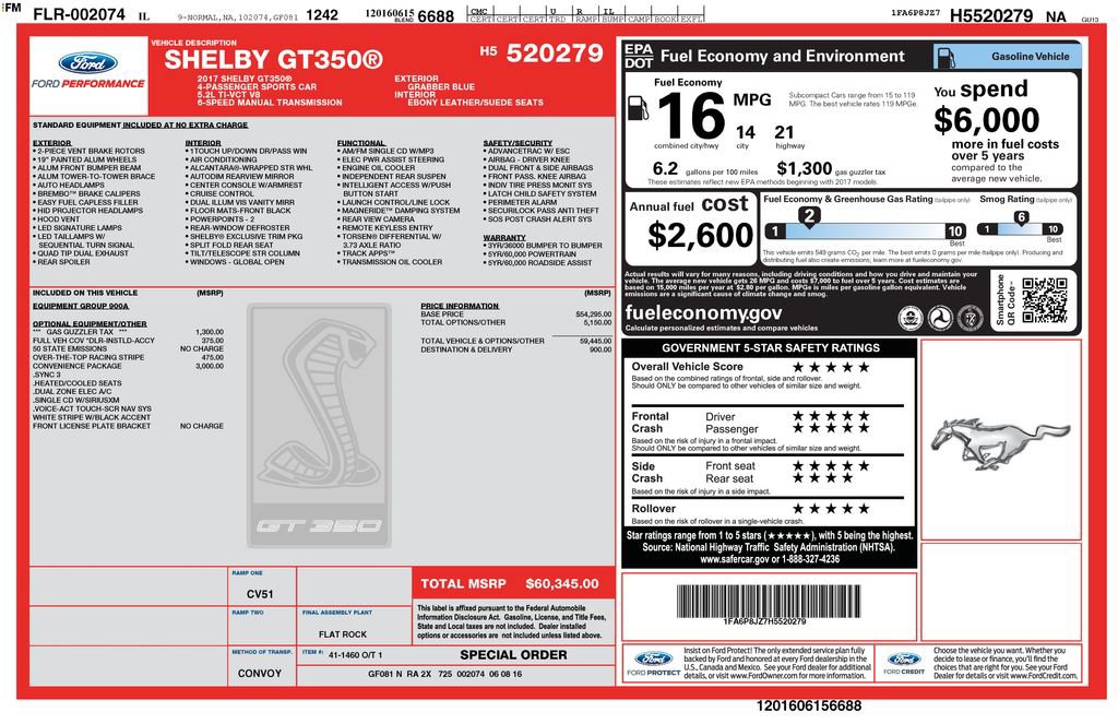 Certified 2017 Ford Mustang Shelby GT350 RWD image 43