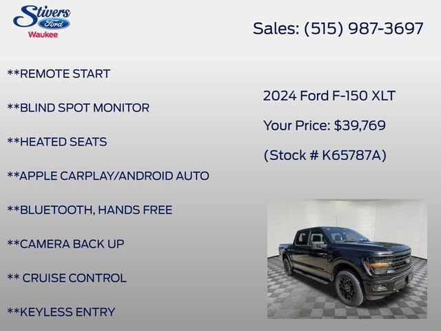Certified 2024 Ford F150 XLT w/ XLT Black Appearance Package AWD/4WD image 16