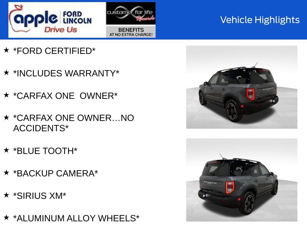 Certified 2025 Ford Bronco Sport Outer Banks w/ Outer Banks Tech Package+ image 12