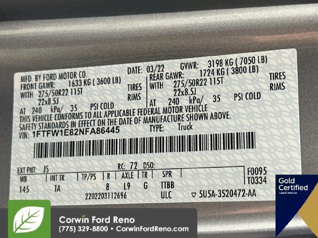 Certified 2022 Ford F150 Limited AWD/4WD image 38
