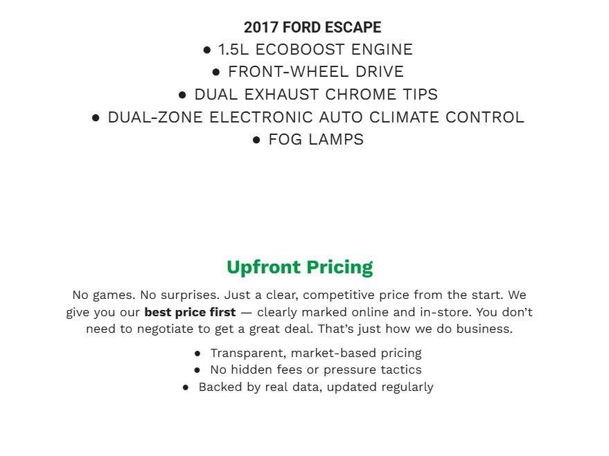 Certified 2017 Ford Escape SE FWD image 2