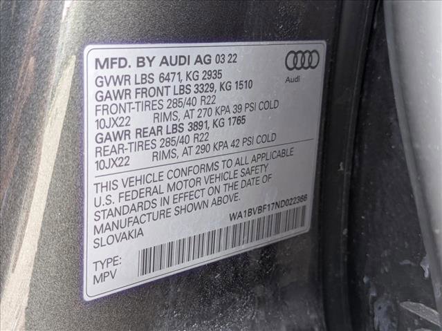 Used 2022 Audi Q8 Premium Plus AWD/4WD image 17