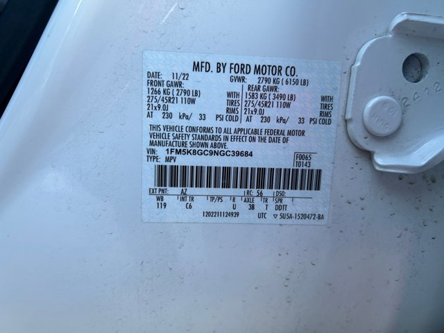 Certified 2022 Ford Explorer ST w/ Equipment Group 401A image 34