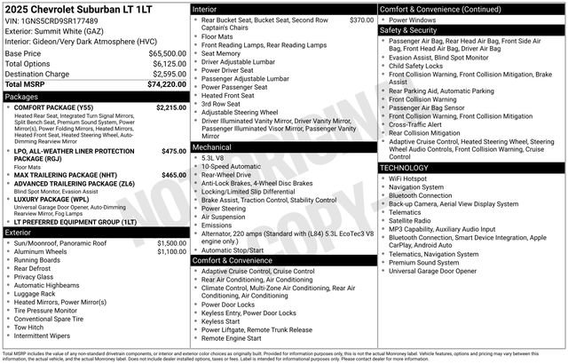 Used 2025 Chevrolet Suburban LT w/ Comfort Package RWD image 4