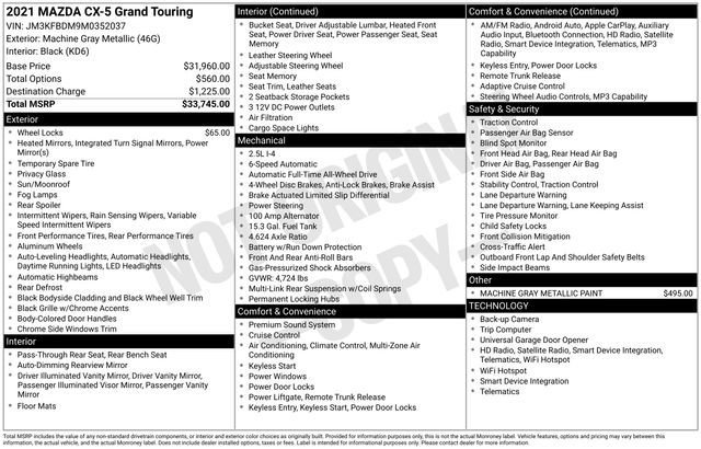 Used 2021 MAZDA CX-5 Grand Touring image 10