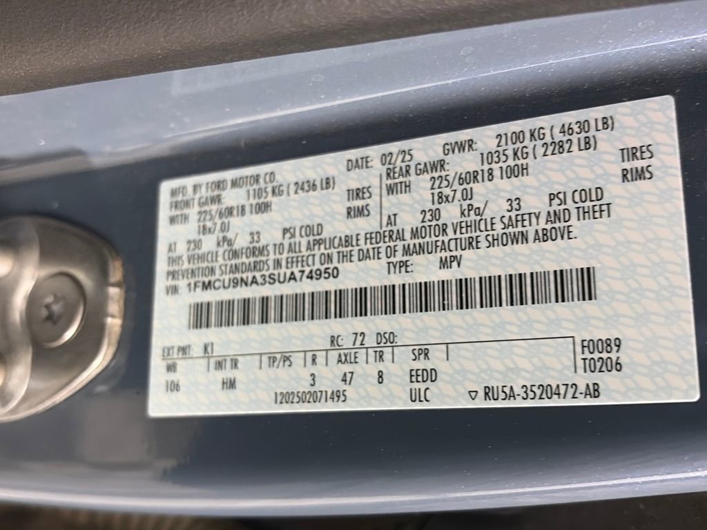 Certified 2025 Ford Escape ST-Line Select image 9