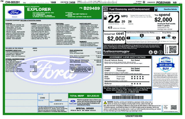 Certified 2023 Ford Explorer Limited w/ Equipment Group 301A AWD/4WD image 9