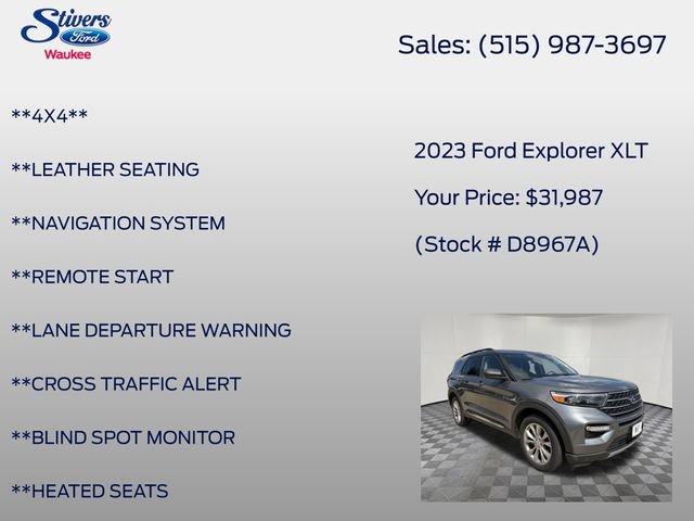 Certified 2023 Ford Explorer XLT w/ Equipment Group 202A AWD/4WD image 16