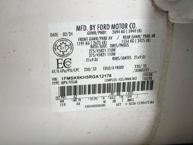 Certified 2024 Ford Explorer ST-Line w/ Class IV Trailer Tow Package AWD/4WD image 34