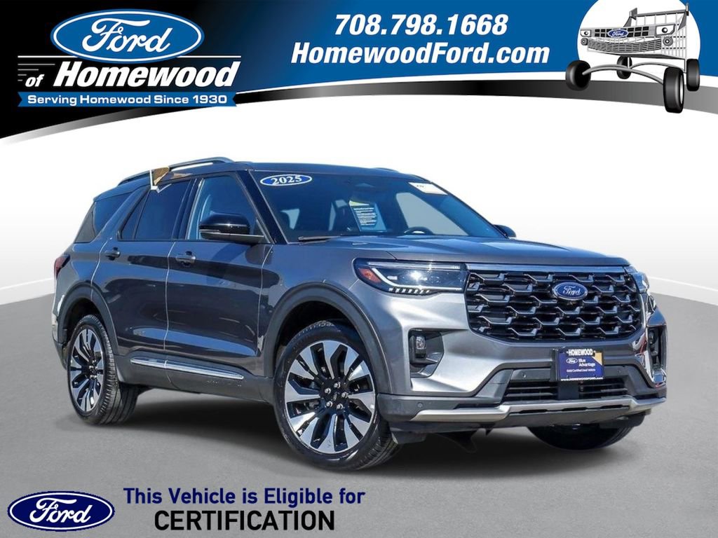 Certified 2025 Ford Explorer Platinum w/ LUX Leather Package