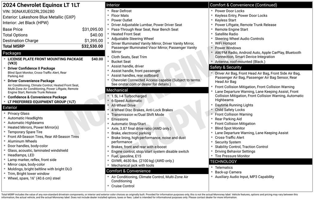 Used 2024 Chevrolet Equinox LT AWD/4WD image 22