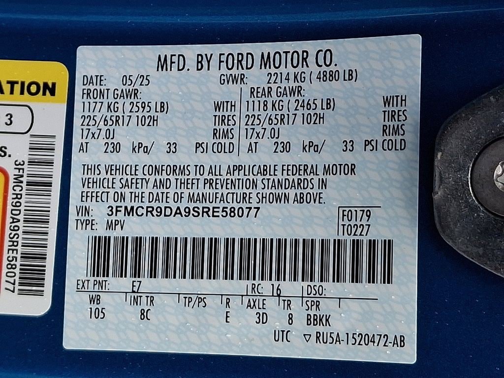 Certified 2025 Ford Bronco Sport Badlands AWD/4WD image 28