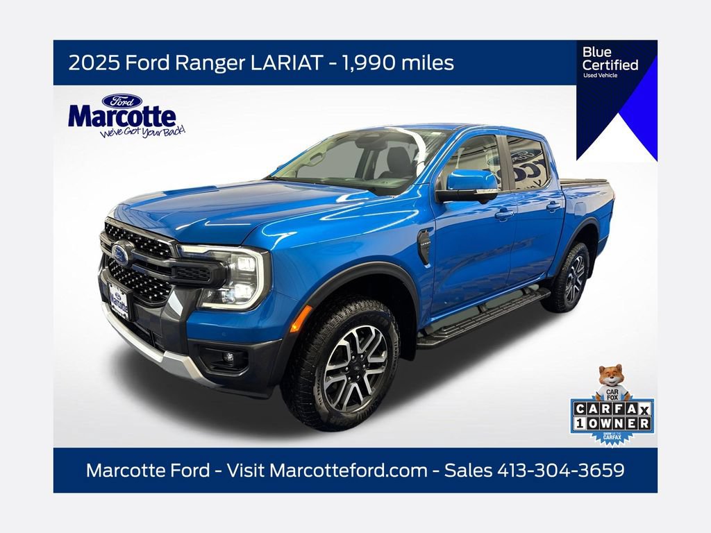Certified 2025 Ford Ranger Lariat w/ Advanced Towing Package AWD/4WD 360° Tour
