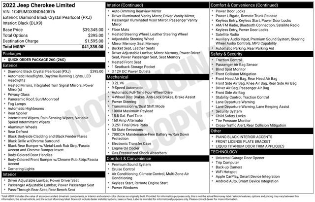 Used 2022 Jeep Cherokee Limited image 4