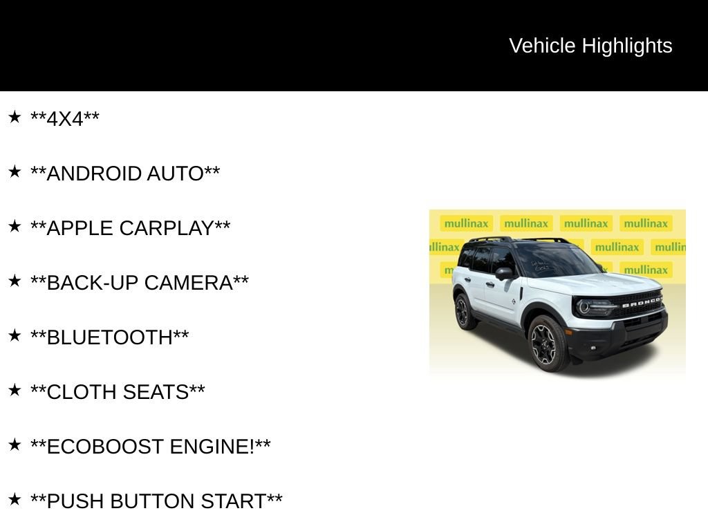 Certified 2026 Ford Bronco Sport Outer Banks w/ Outer Banks Tech Package+ AWD/4WD image 13
