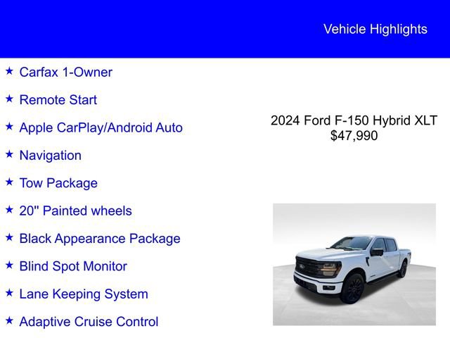 Certified 2024 Ford F150 XLT w/ Equipment Group 303A High AWD/4WD image 2