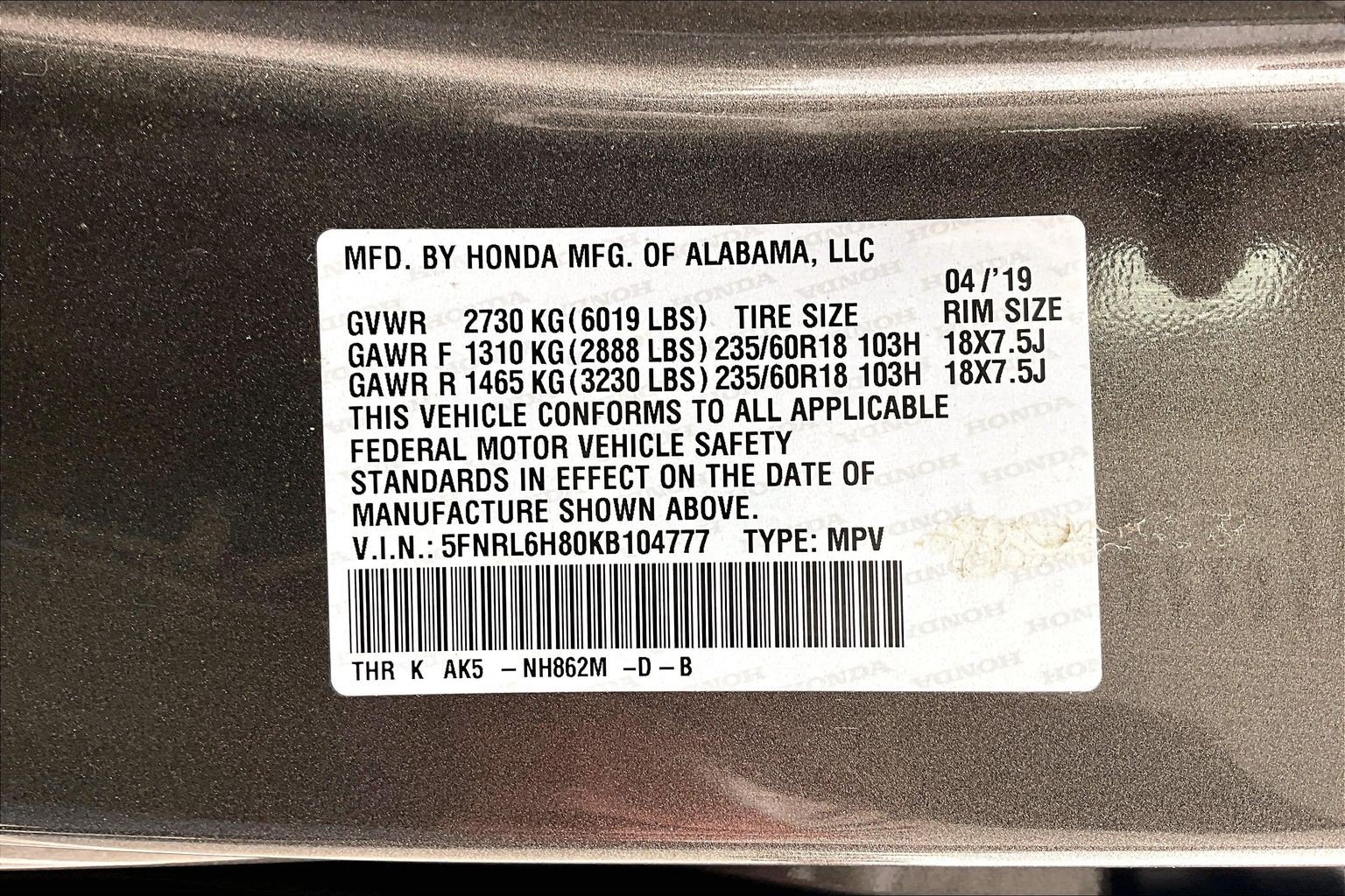 Used 2019 Honda Odyssey Touring image 19
