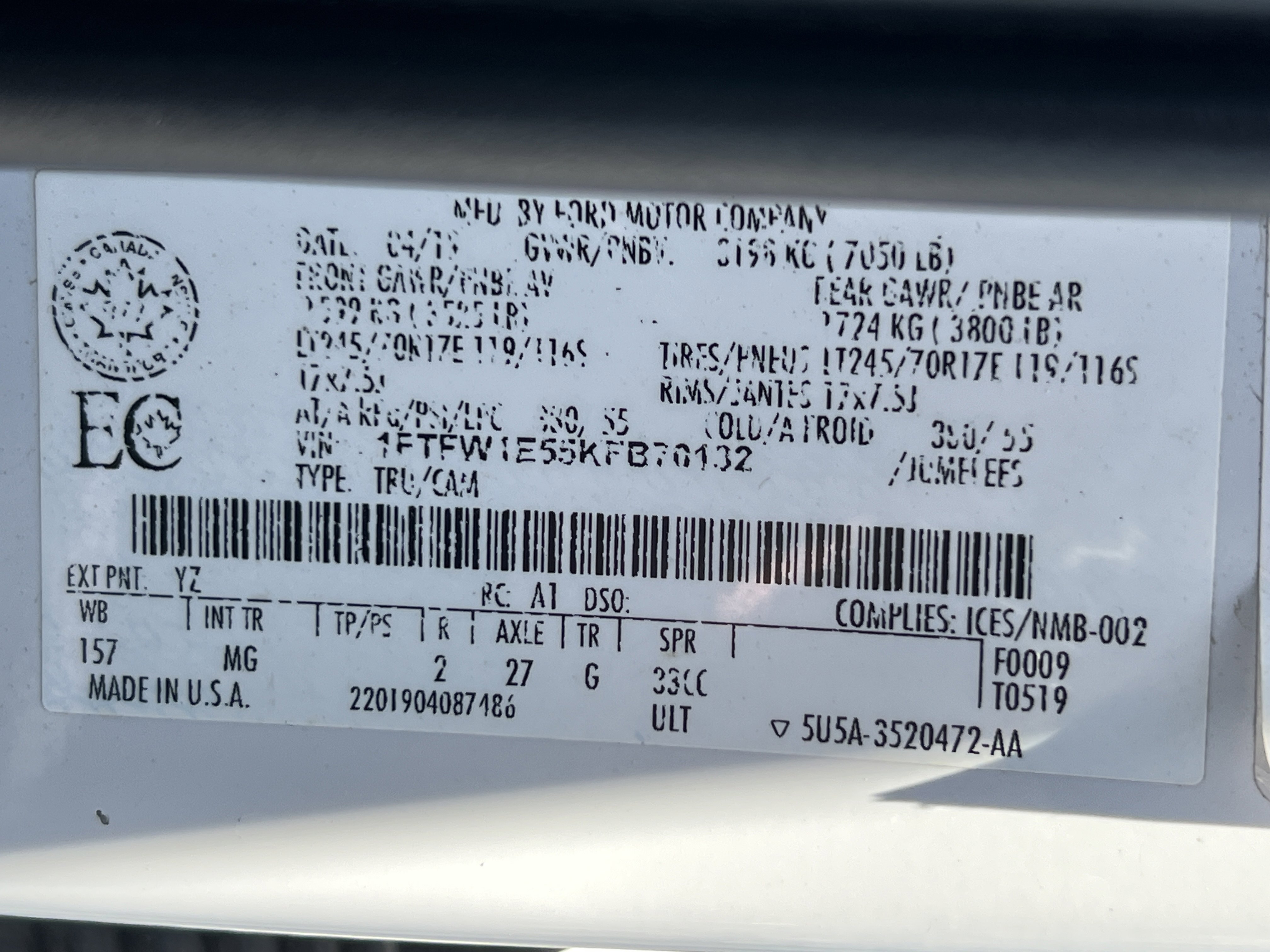 Certified 2019 Ford F150 XLT w/ Trailer Tow Package AWD/4WD image 31