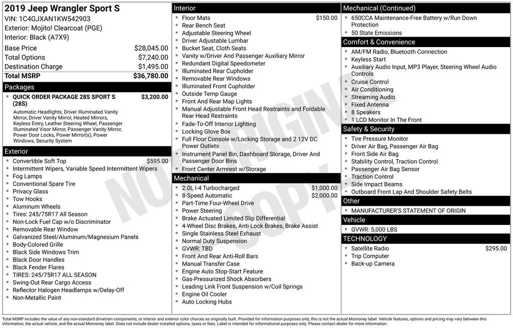 Used 2019 Jeep Wrangler Sport S image 11