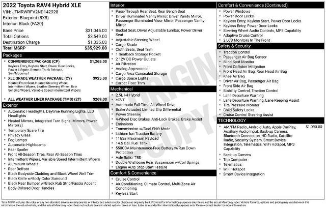 Used 2022 Toyota RAV4 XLE w/ Convenience Package AWD/4WD image 23