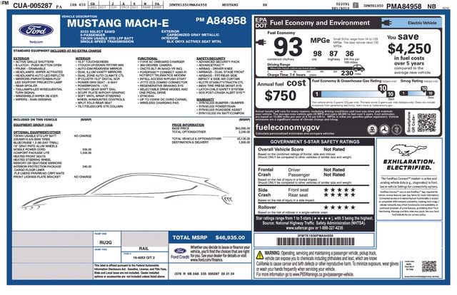 Certified 2023 Ford Mustang Mach-E Select w/ Comfort Package Lite AWD/4WD image 3