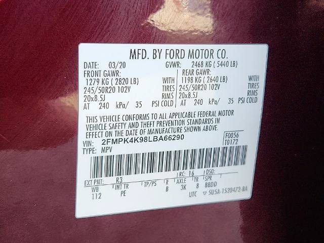 Certified 2020 Ford Edge Titanium w/ Equipment Group 301A AWD/4WD image 29