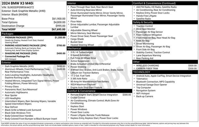 Used 2024 BMW X3 M40i w/ Premium Package image 8