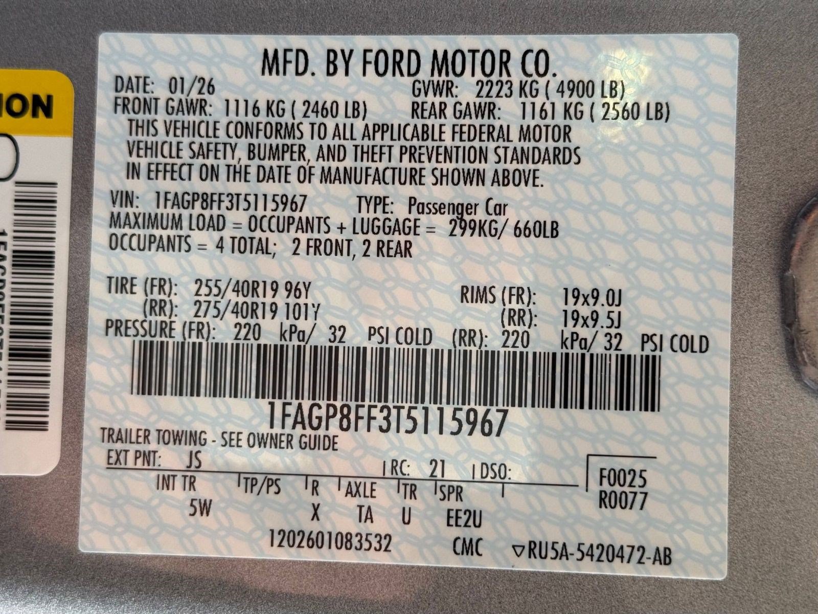 Certified 2026 Ford Mustang GT Premium w/ GT Performance Package RWD image 21