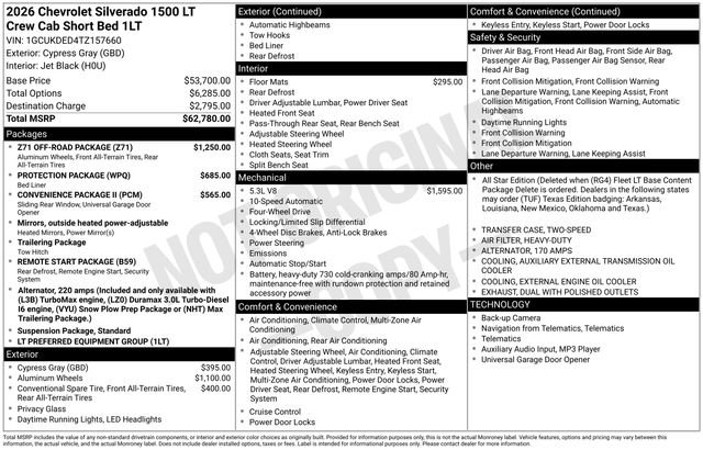 Used 2026 Chevrolet Silverado 1500 LT w/ Z71 Off-Road Package image 39