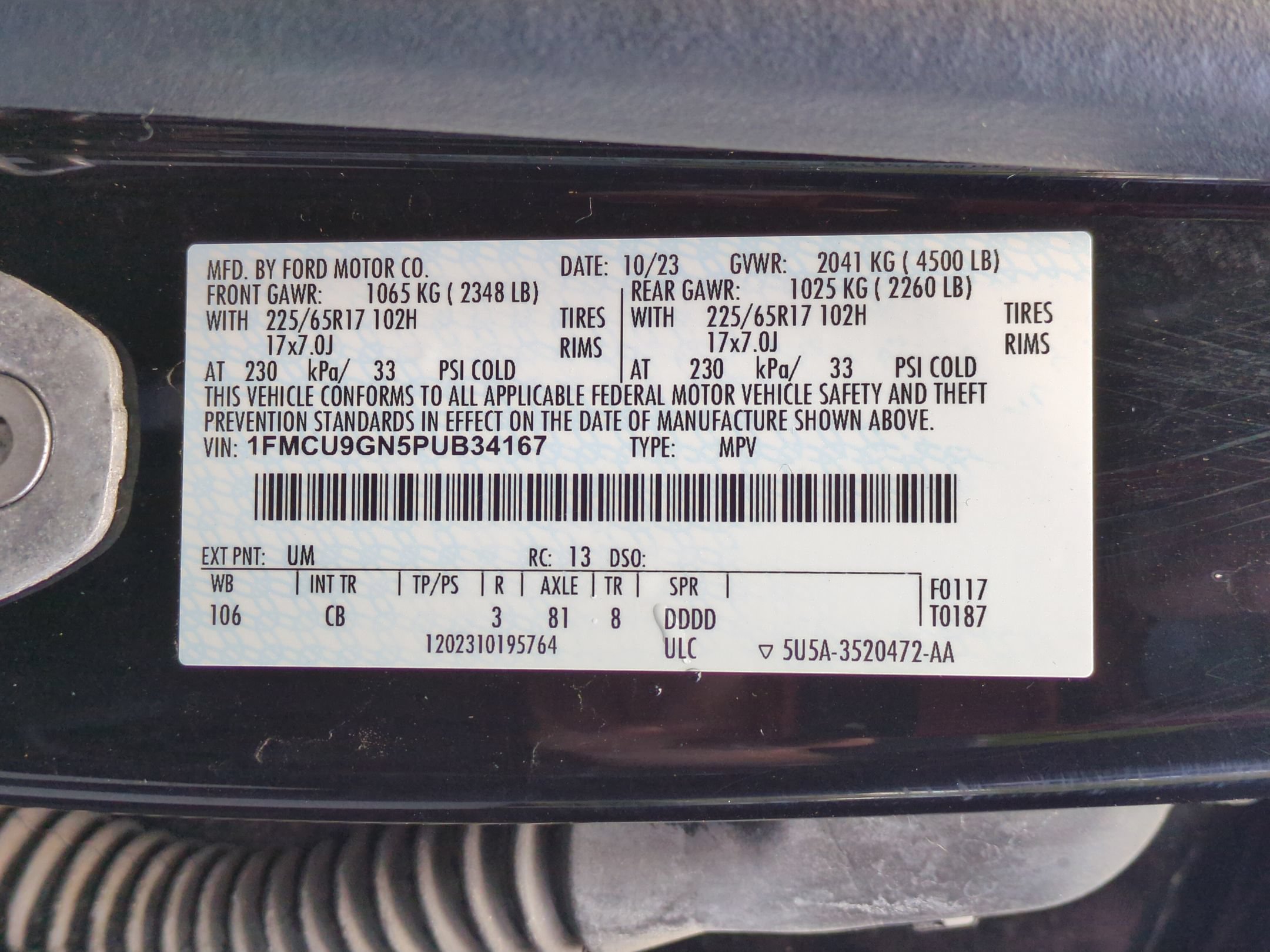 Certified 2023 Ford Escape Active AWD/4WD image 28