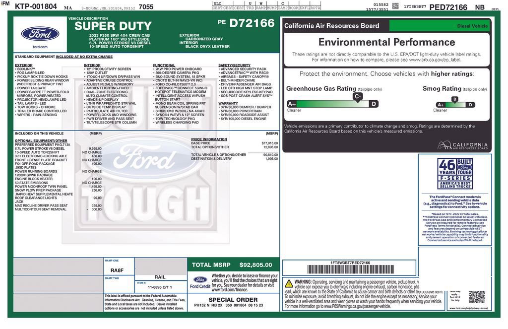 Certified 2023 Ford F350 Platinum w/ FX4 Off-Road Package image 47