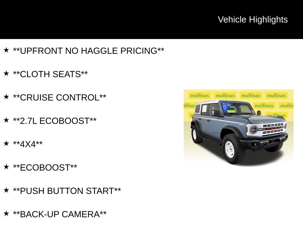 Certified 2025 Ford Bronco Heritage Edition AWD/4WD image 12